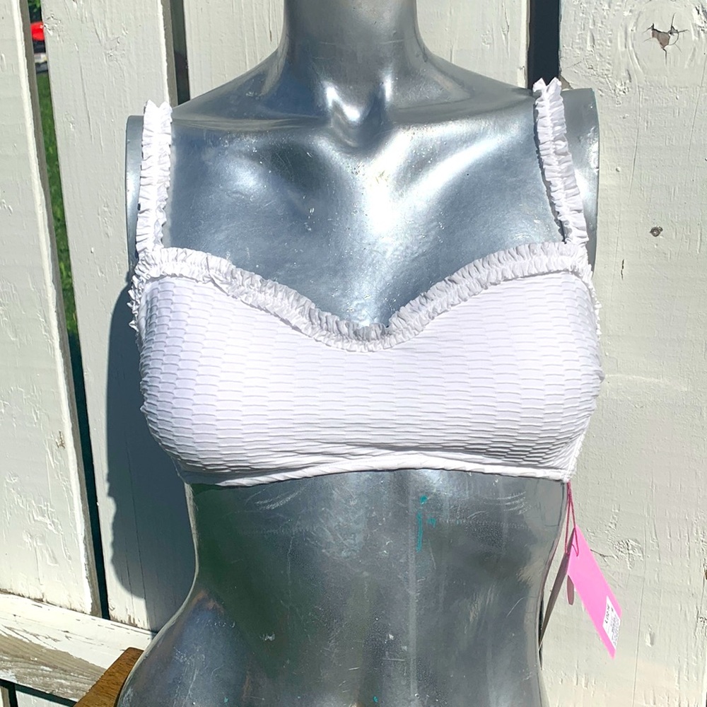 Stoney Clover Lane Sweetheart Bikini Top XS white